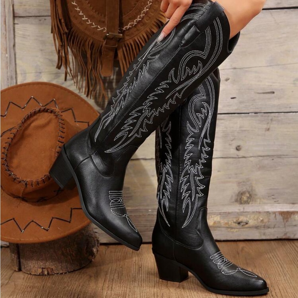 Women's Black Western Boots